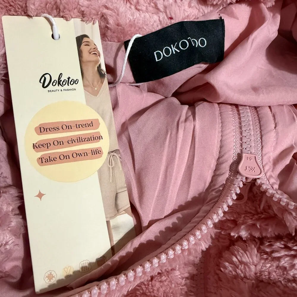 Dokotoo Women's Winter Fleece Pocket Jacket - NWT - Small - Sherpa - Picture 2 of 4